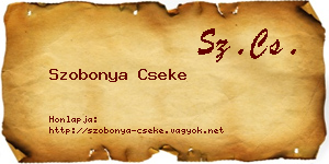 Szobonya Cseke névjegykártya